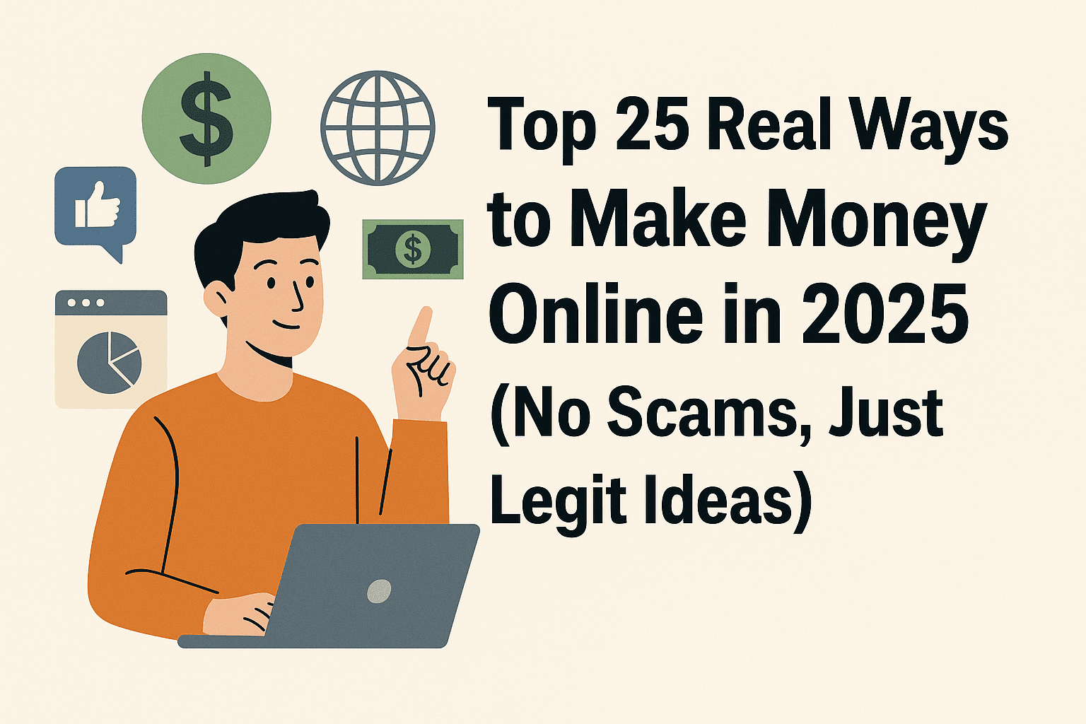 Top 25 Real Ways to Make Money Online in 2025